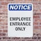Signmission Employee Entrance Only OSHA Notice Sign, Plastic, 10in W x 14in L, 2PK OS-2PACK-NS-P-1014-V-11948 - alternate 4